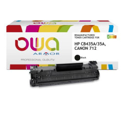 Toner reman OWA: HP Lj P1005 1006 1008 LBP3010 2.500p. Jumbo CB435A / 35A / 712 (+capacidad)