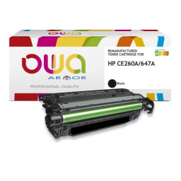 Toner reman OWA: HP Color Lj CP4025 4520 4525 8.500p. Std CE260A / 647A negro