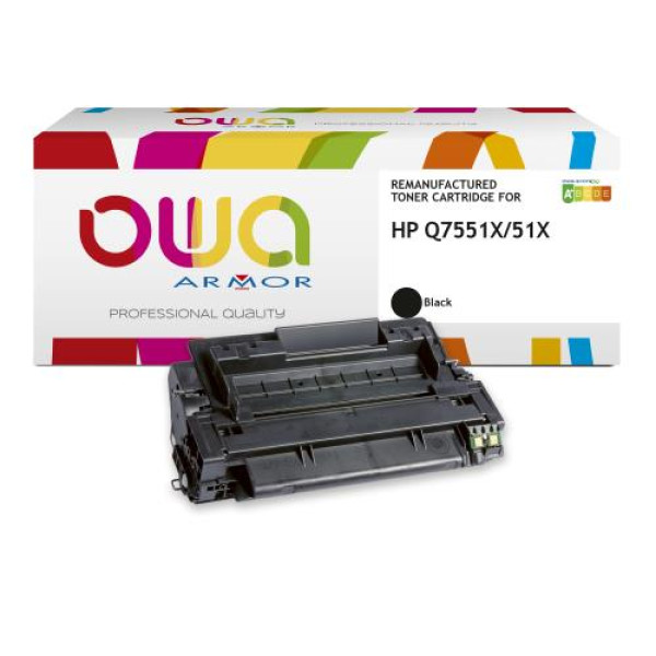 Toner reman OWA: HP Lj P3005 M3027 3035 16.000p. Jumbo Q7551X / 51X (+capacidad)