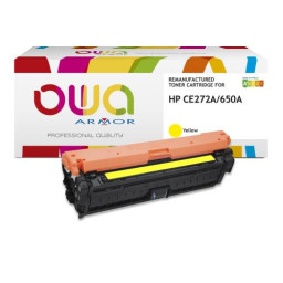Toner reman OWA: HP Color Lj Ent CP5520 5525 15.000p. Std CE272A / 650A amarillo
