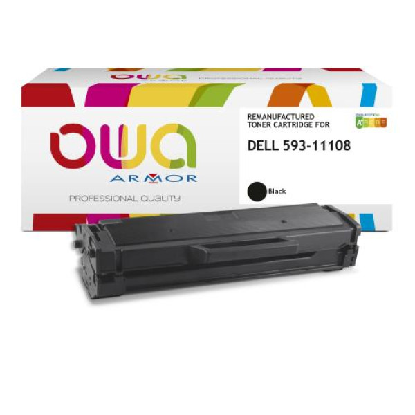 Toner reman OWA: DELL B1160 B1163 B1165 1.500p. Std 593-11108 / HF44N