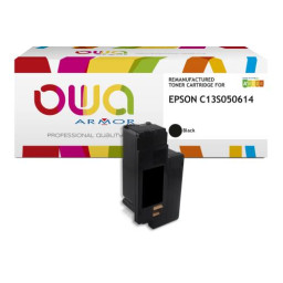 Toner reman OWA: EPSON AL C1700 C1750 CX17 2.000p. HC C13S050614 negro
