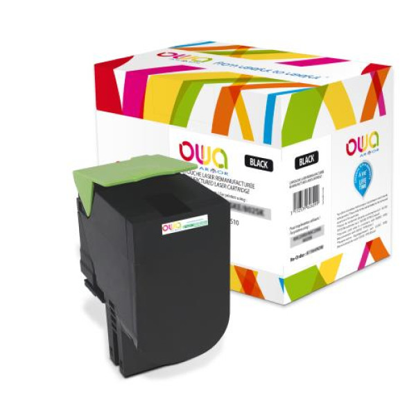 Toner reman OWA: LEXMARK CX310 CX410 CX510 2.500p. Std 80C2SK0 / 802SK negro