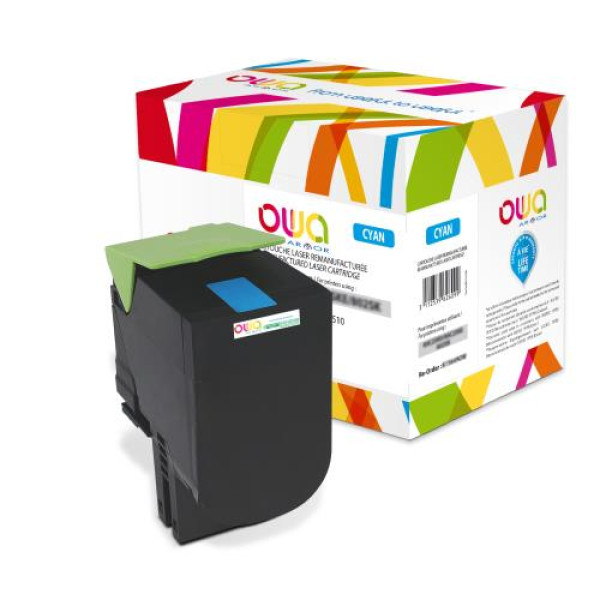 Toner reman OWA: LEXMARK CX310 CX410 CX510 2.000p. Std 80C2SC0 / 802SC cyan