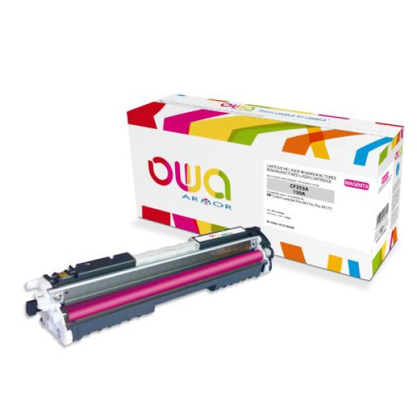 Toner reman OWA: HP Color Lj Pro M176 M177 1.000p. Std CF353A / 130A magenta
