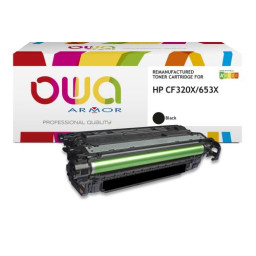 Toner reman OWA: HP Color Lj Ent M680 21.000p. HC CF320X / 653X negro