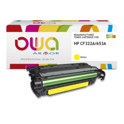Toner reman OWA: HP Color Lj Ent M680 16.500p. Std CF322A / 653A amarillo