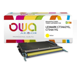 Toner reman OWA: LEXMARK C734 736 X734 736 738 6.000p. Std C734A1YG amarillo