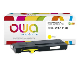 Toner reman OWA: DELL C3760 9.000p. Std 593-11120 / F8N91 amarillo