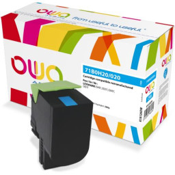 Toner reman OWA: LEXMARK CS417 CS517 CX417 CX517 3.500p. HC 71B2HC0 cyan