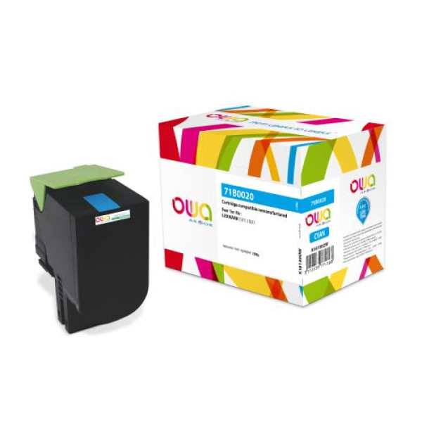 Toner reman OWA: LEXMARK CS317 CX317 2.300p. Std 71B0020 cyan