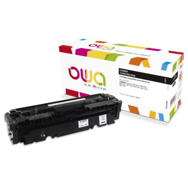 Toner reman OWA: CANON LBP653 LBP654 MF731 MF732 2.200p. Std 1250C002 / 046 negro
