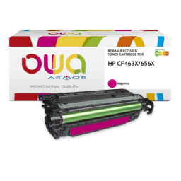 Toner reman OWA: HP Color Lj Ent M652 M653 22.000p. HC CF463X / 656X magenta