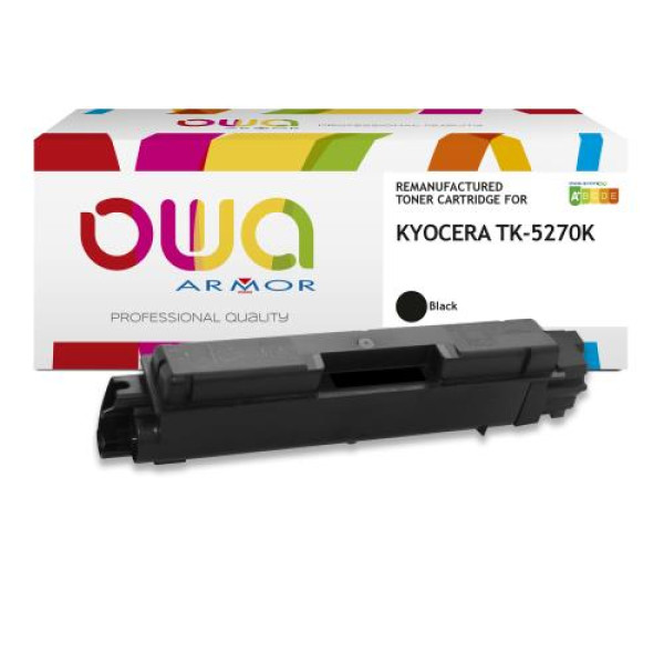 Toner reman OWA: KYOCERA ECOSYS M6230 M6630 P6230 8.000p. Std TK5270K
