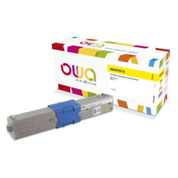 Toner reman OWA: OKI C712n 712dn 11.500p. Std 46507613 amarillo