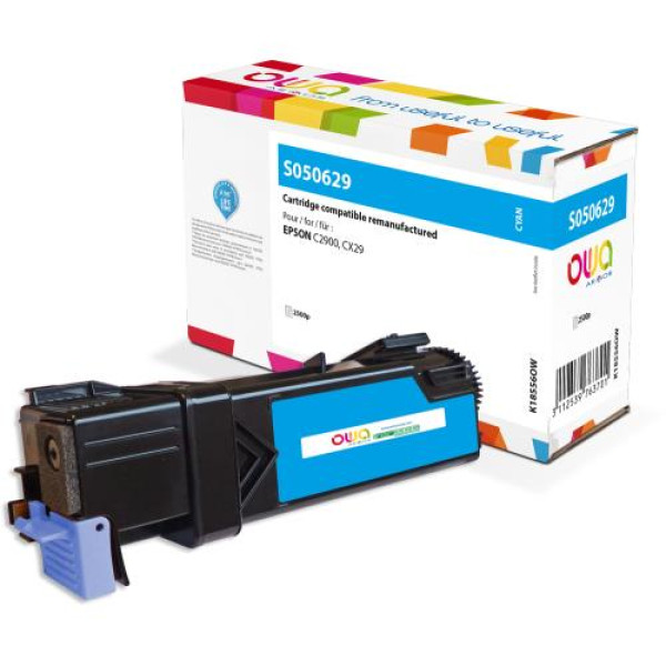 Toner reman OWA: EPSON AL C2900 CX29 2.500p. Std C13S050629 / C2900 cyan