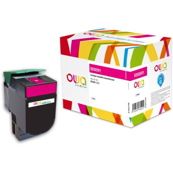 Toner reman OWA: EPSON AL C3900 6.000p. Std C13S050591 / C3900 magenta