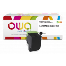 Toner reman OWA: LEXMARK CX410 CX510 4.000p. HC 80C8HK0 / 808HK negro