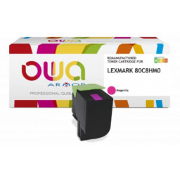 Toner reman OWA: LEXMARK CX410 CX510 3.000p. HC 80C8HM0 / 808MK magenta