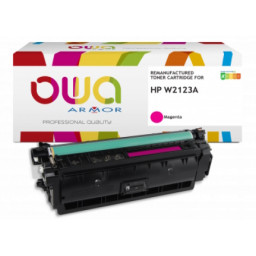 Toner reman OWA: HP Ljet M554 M555 M578 4.500p. W2123A / 212A cyan (sin chip)