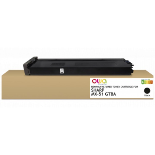 Toner reman OWA: SHARP MX4110N MX4112 MX5110N 40.000p. STD MX-51 GTBA