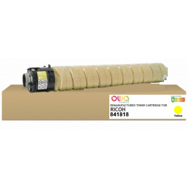 Toner reman OWA: RICOH Aficio MPC3003 C3004 C3503 18.000p. STD 841818 amarillo