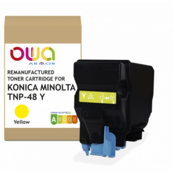 Toner reman OWA: K-MINOLTA C3350 C3850 OLIV.MF3300 12.000p. STD A5X0250 / TNP48Y