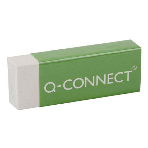 Goma borrar Q-CONNECT plástica escolar y oficina 60x22x11mm (77881)