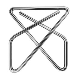 Caja clip pajarita niquelados Q-CONNECT 40mm 50 unidades