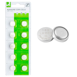 (10) Pila Q-CONNECT LR54 LR1130 AG10 1.5v Blister