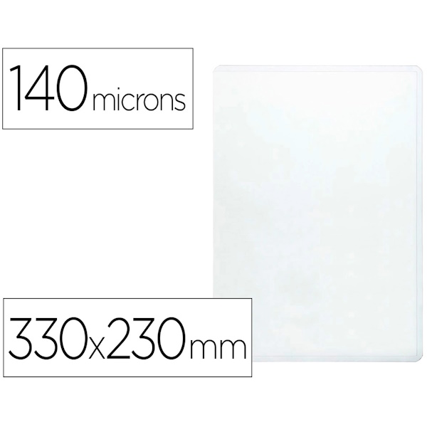 (100) Fundas sin taladros Q-CONNECT Folio 140micras (cristal)