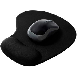 Alfombrilla Q-CONNECT para ratón con reposamuñecas ergonómica de gel, color negro 190x230x20mm