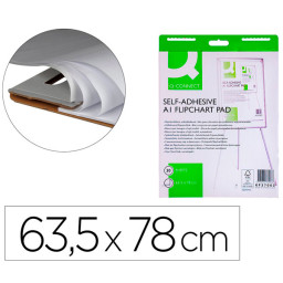 Bloc congresos Q-CONNECT adhesivos 63,5x 83 mm 30h