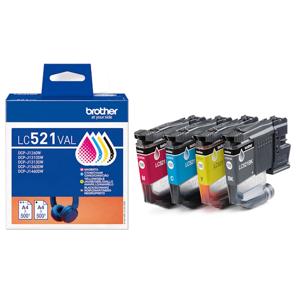 (4)C.t.BROTHER amarillo DCPJ1260 DCPJ1310 DCPJ1360 500p. - pack 4-colores