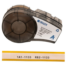 BRADY BMP21 Self-Laminating Vinyl Wrap around  labels with ribbon B-427, 2,54mmx4,3m black/white