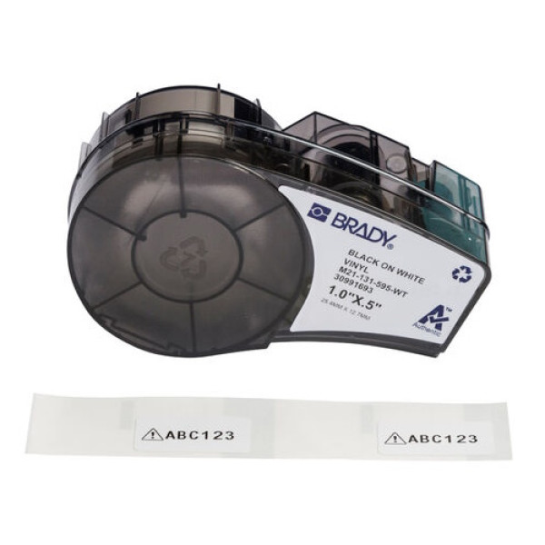 BRADY BMP21 Series Vinyl Labels Black on White 1 BRADY BMP21 Series Vinyl Labels Black on White 1