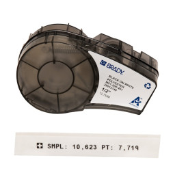 Cartucho etiquetadora BRADY BMP21 M210 M211 polyester B-461 black/white 12,7mm x 6,4m 