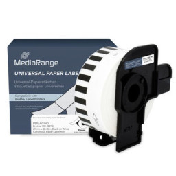 Rollo etiquetas MEDIARANGE BROTHER continua 29mm largo 30,48mts. (compatible DK22210)