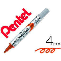 Rotulador PENTEL maxiflo para pizarra blanca rojo 