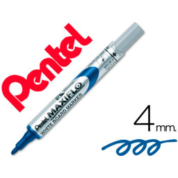 Rotulador PENTEL maxiflo para pizarra blanca azul 