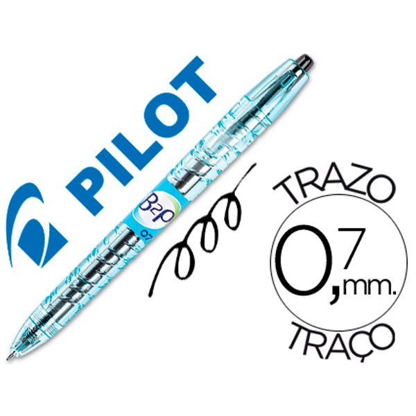 Bolígrafo tinta gel PILOT B2P negro reciclado