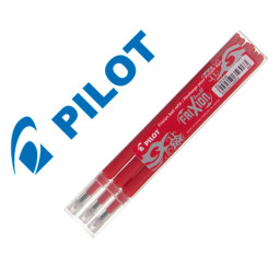 (3) Recambio PILOT Frixion Ball rojo 