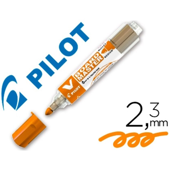 Rotulador PILOT V Board Master 2.3mm naranja para pizarra blanca (47186)