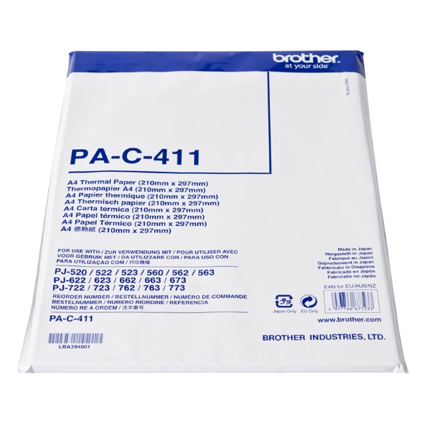 Papel térmico BROTHER 100h A4 PJ622 PJ623 PJ662 PJ663 PJ673