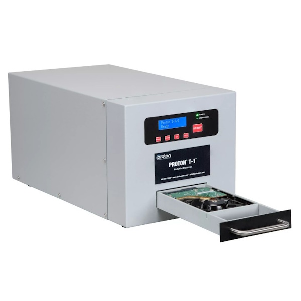 Desmagnetizador PROTON-1 cintas LTO y discos duros 10000 Gauss, 15 segundos