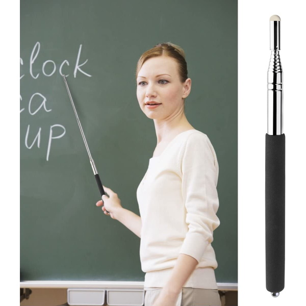 Puntero telescópico extensible 21cm-100cm profesores, acero inox, mango agarre ergonómico
