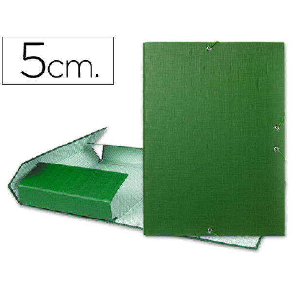 Carpeta proyectos LIDERPAPEL FOLIO verde forrado lomo 50mm