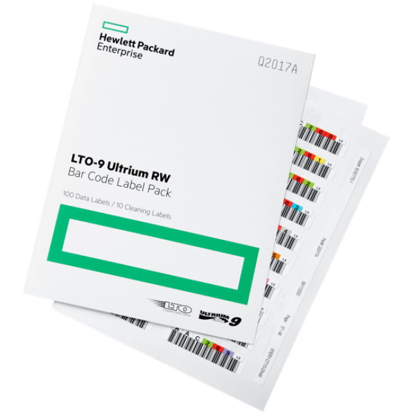 Etiq.HP OCR para LTO-9 RW (100et.datos+10et.limpieza) secuencia aleatoria