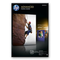 Papel HP fotog.satinado avanzado 25h.10x15 250gm sin bordes