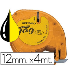 C. 19mm DYMO Rhino Industrial D1 Black/White 5,5m. (18445)
